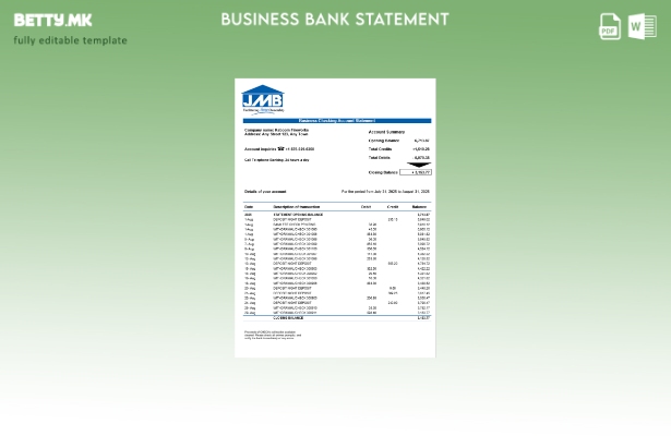 модерен стил Организација на хипотекарна банка што го проверува изводот на сметк